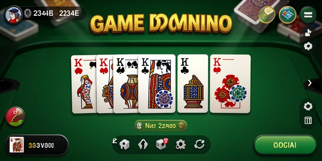 Tampilan gameplay menarik dari 234E dengan permaian domino.