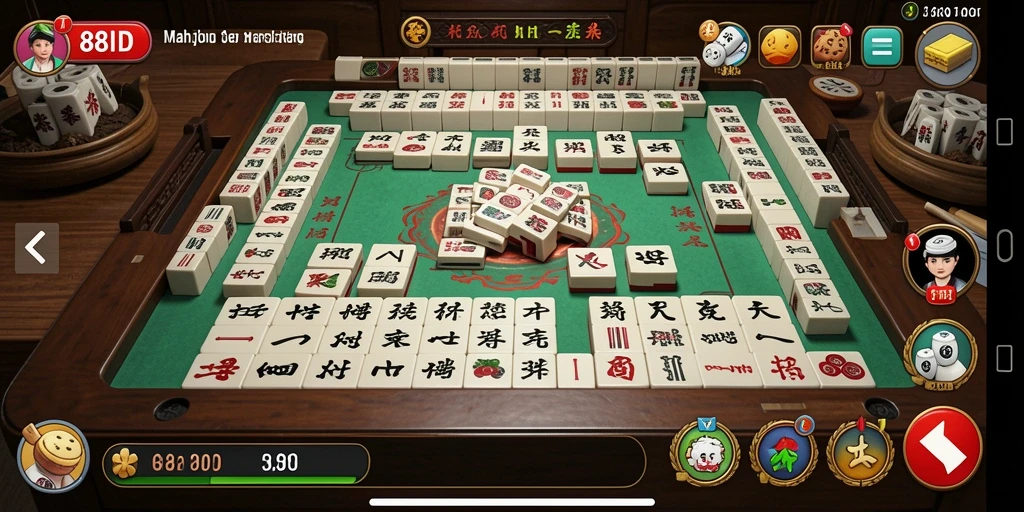Tampilan gameplay Mahjong yang menarik dan mengasyikkan di 88ID.