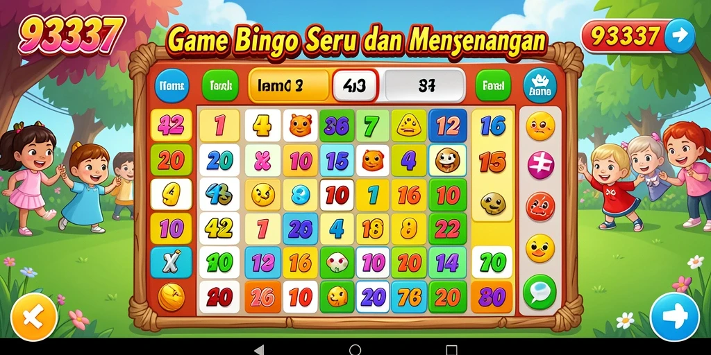 Tampilan gameplay seru dari 93337 yang penuh warna.