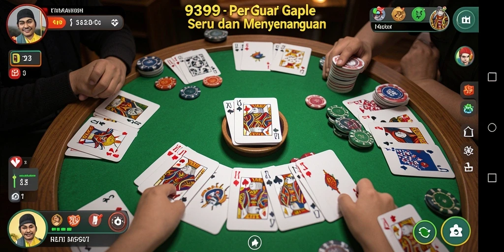 Tampilan gameplay Gaple yang seru dan interaktif di 9399.