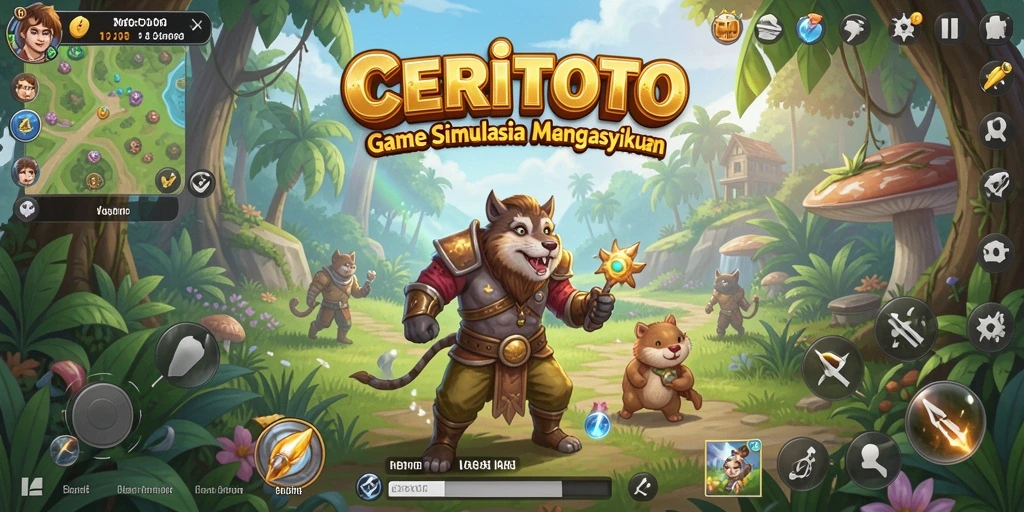 Screenshot gameplay CERITOTO menunjukkan pengalaman simulasi menarik.