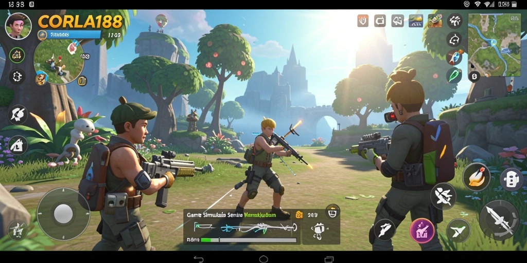 Screenshot menunjukkan gameplay seru dari CORLA188 dalam simulasi.