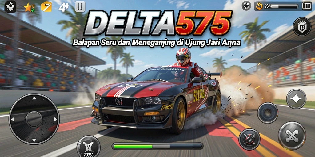 Gameplay seru dan mendebarkan di DELTA575.
