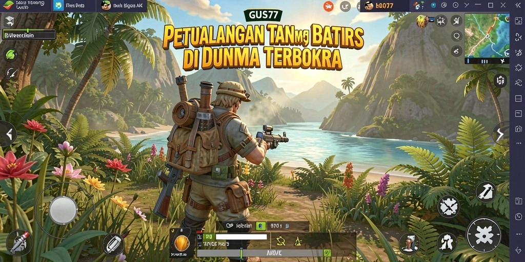 Tampilan gameplay GUS77 dengan pemandangan Open World yang mengagumkan.