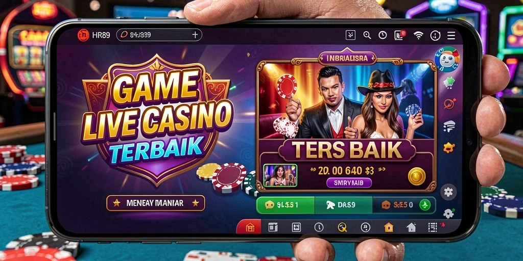 Tampilan menarik dari gameplay Live Casino di HR89.