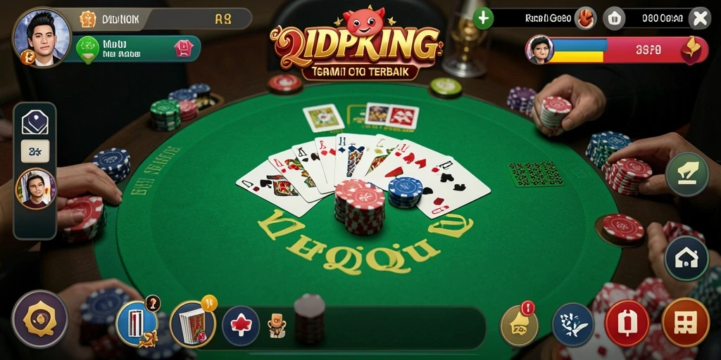 Tampilan gameplay seru dari QiuQiu di IDPKING.