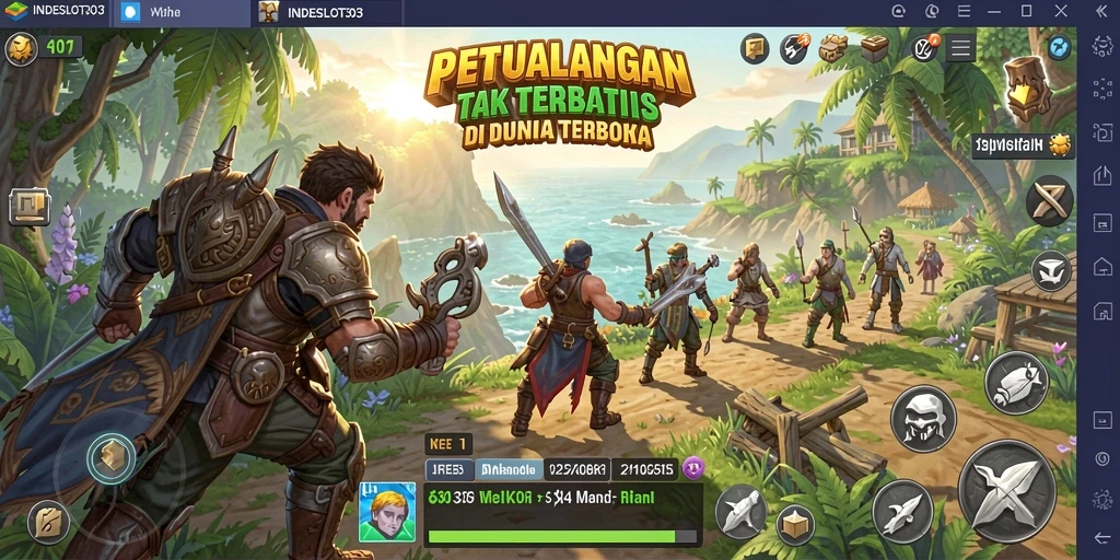 Screenshot gameplay INDESLOT303 menunjukkan momen eksplorasi petualangan yang mendebarkan.