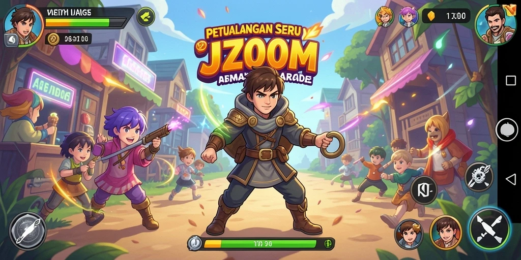 Tampilan gameplay seru di J200M dengan tantangan menarik.