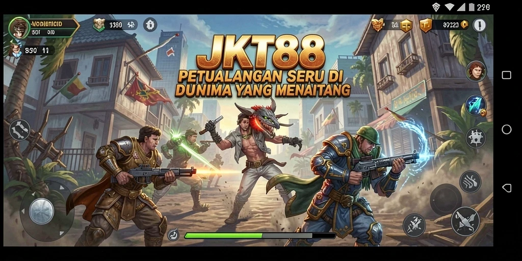 Screenshot gameplay JKT88 menunjukkan aksi petualangan yang mendebarkan.
