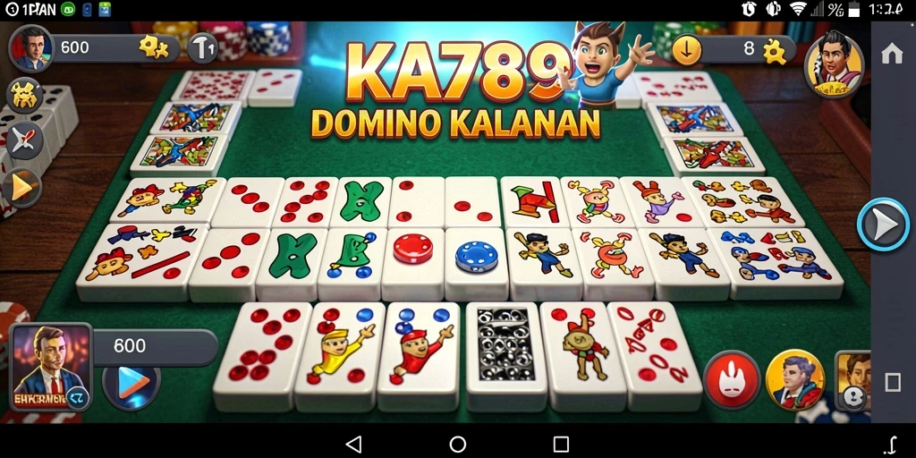Tampilan menarik gameplay Domino yang seru di KA789.