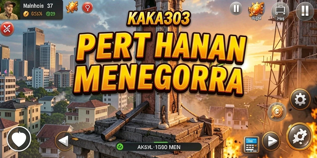 Tampilan menarik dari gameplay KAKA303 Tower Defense dengan menara dan musuh.