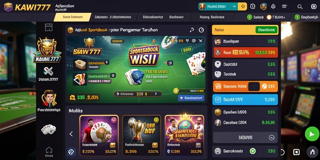 Screenshot utama KAWI777 menampilkan fitur taruhan olahraga yang lengkap.