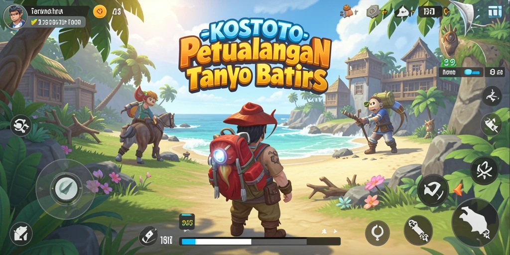 Screenshot menunjukkan pengalaman bermain KOSTOTO dalam dunia Open World yang kaya.
