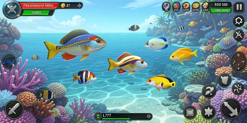Gameplay L777 menampilkan aksi menembak ikan yang seru dan mendebarkan.