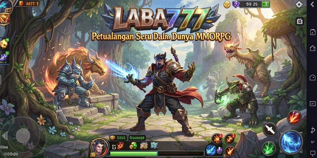 Tampilan gameplay menarik dari LABA777 yang menunjukkan aksi seru MMORPG.