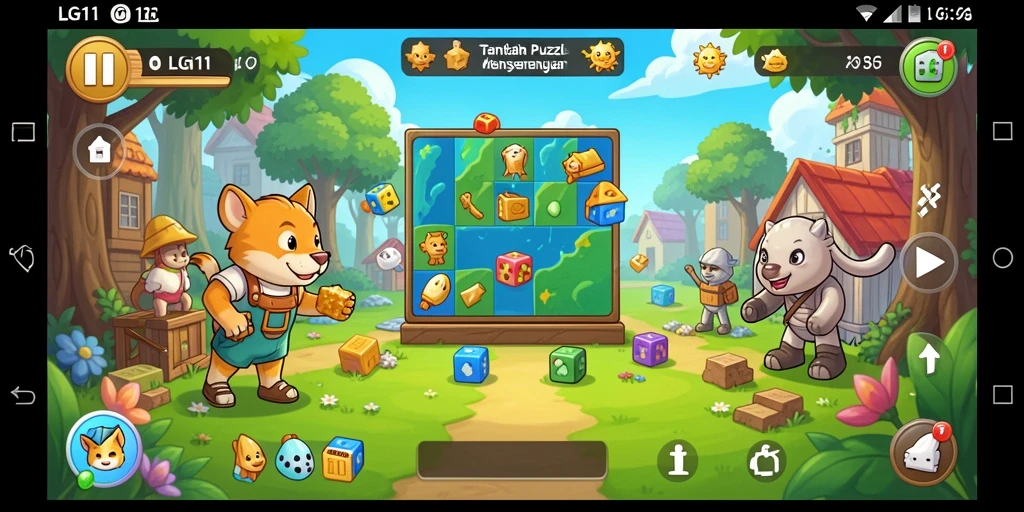 Tangkapan layar gameplay LG111 menampilkan tantangan Puzzle yang menarik.