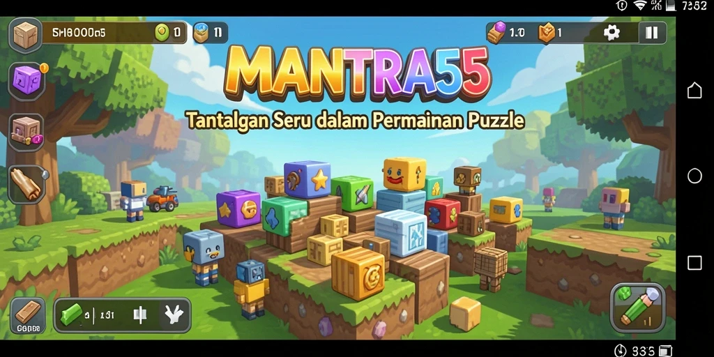 Screenshot dari gameplay menantang dan seru dalam MANTRA55.