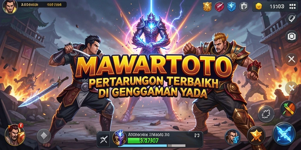 Tampilan aksi pertarungan seru di MAWARTOTO dengan karakter beragam.