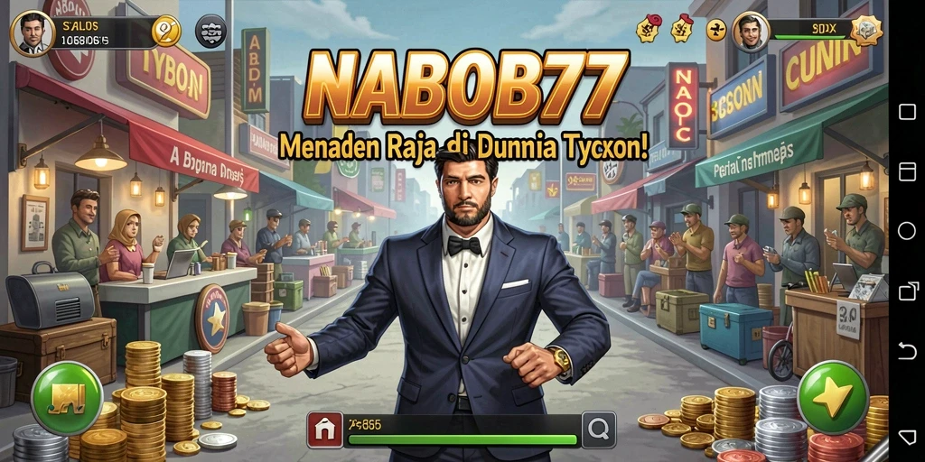 Tangkapan layar NABOB77 menampilkan momen gameplay yang mendebarkan dalam mengelola bisnis.