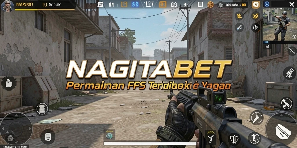Screenshot menunjukkan aksi tembak-menembak seru dalam NAGITABET.