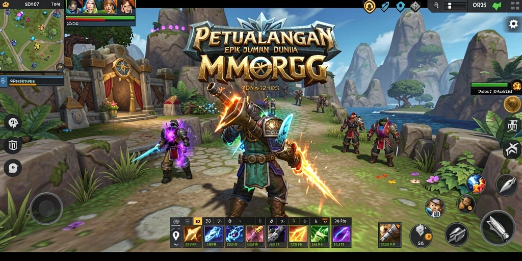 Screenshot dari gameplay SD107 menunjukkan aksi petualangan seru di dunia MMORPG.