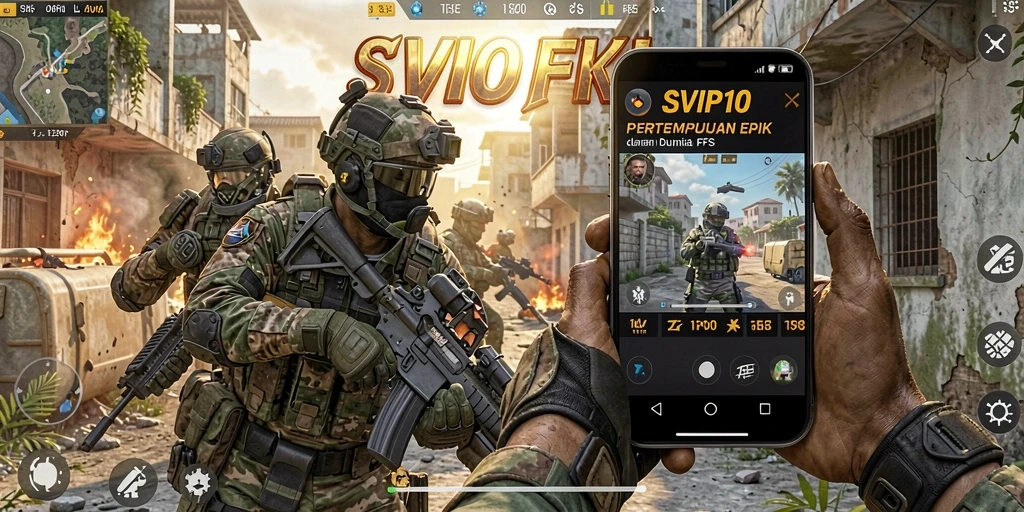 Tampilan gameplay SVIP10 yang memikat dalam pertarungan FPS.