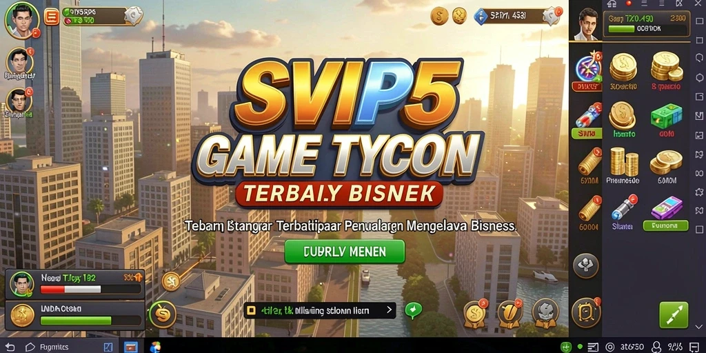 Tangkapan layar gameplay <strong>SVIP5</strong> menunjukkan keseruan manajemen bisnis Tycoon.