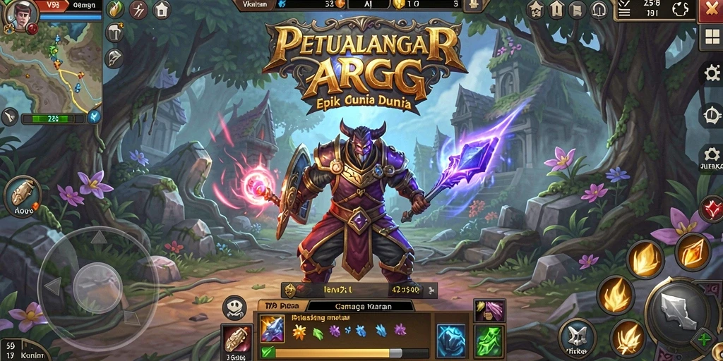 Tampilan gameplay dinamis dan penuh aksi dari V98.